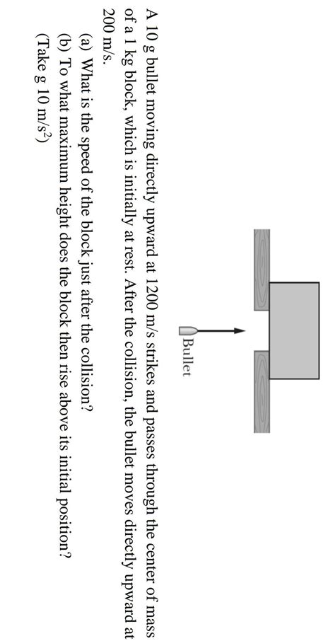 Solved Bullet A G Bullet Moving Directly Upward At Chegg