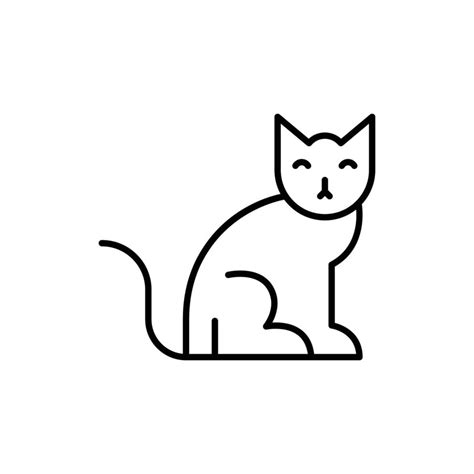 cat icon. outline icon 21559307 Vector Art at Vecteezy