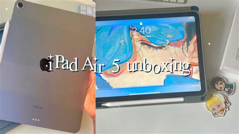 📦 Ipad Air 5 Space Grey 2022 Unboxing Apple Pencil 2 Accessories