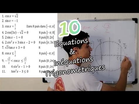 Comment résoudre des Équations Inéquations Trigonométriques YouTube