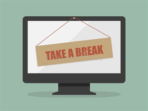 Take A Break Sticker Stock Vector Illustration Of Background 99001845