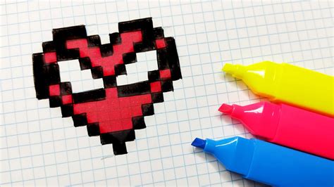 Handmade Pixel Art How To Draw A Spiderman Heart Pixelart YouTube