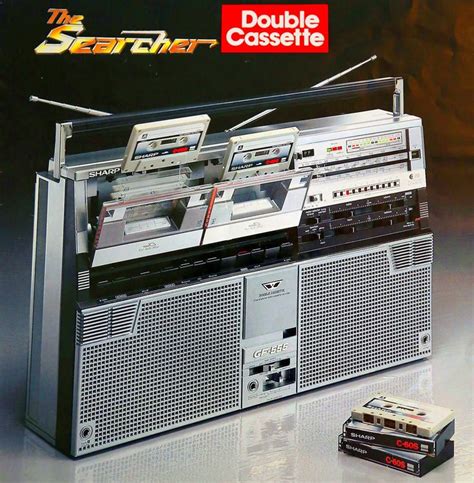 Sharp Gf 555 The World S First Double Cassette Boombox Boombox Retro Gadgets Hifi Audiophile