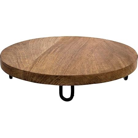 Spetebo Mangoholz Servierplatte Rund Natur 29 Cm Holz Servierteller