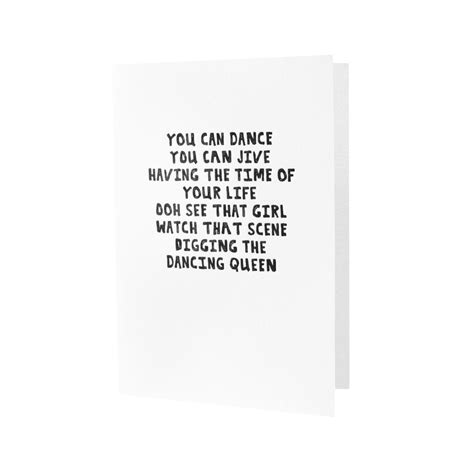 Dancing Queen Letterpress Greeting Card