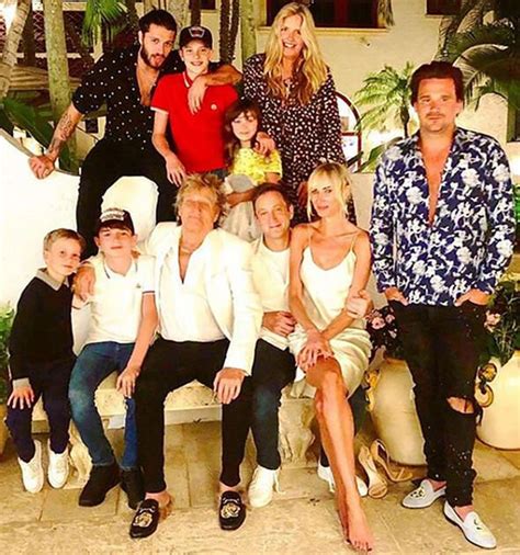 Rod Stewart 77 And Wife Penny 51 Joined By Seven Of His Kids In