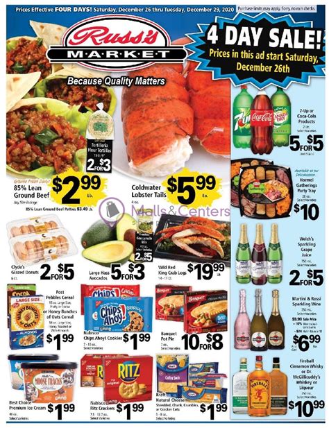 Russ's Market Weekly ad valid from 12/26/2020 to 12/29/2020 - MallsCenters