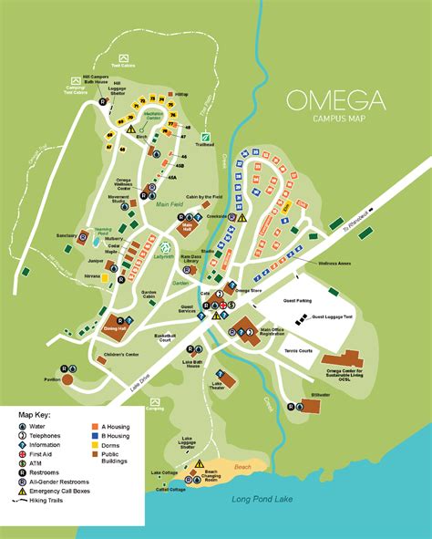 Campus Map Omega Campus Map Campus Cabin Camping