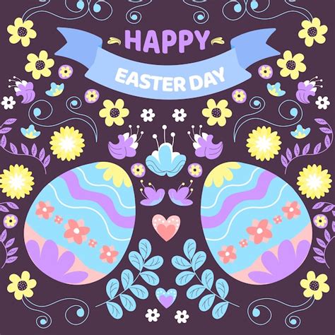 Free Vector Hand Drawn Happy Easter Day