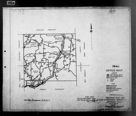 1940 Census Enumeration District Maps Pennsylvania Jefferson County