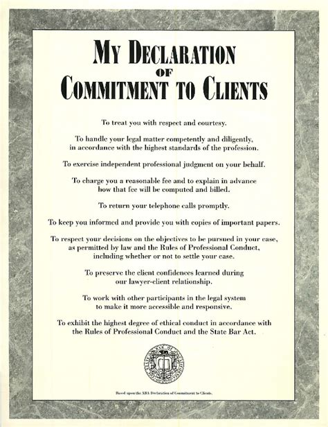 Declaration Of Commitment To Clients Babachanian