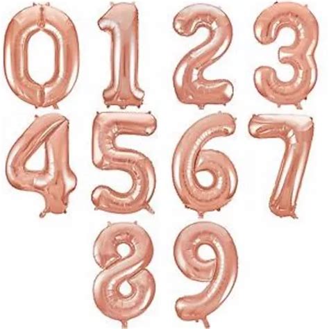 Globos De Numero Jumbo Rose Gold Calidad Helio Mercadolibre