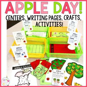 Apple Day! Activities, Centers, and Writing Templates by Happy Hearts in 1st