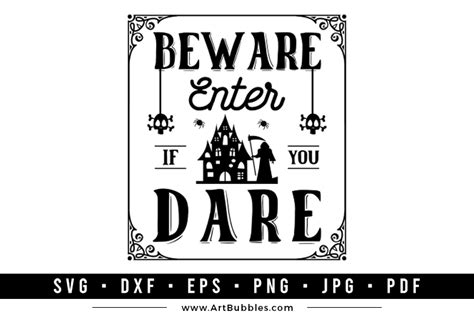 Beware Enter If You Dare Halloween Svg Halloween Sign Svg