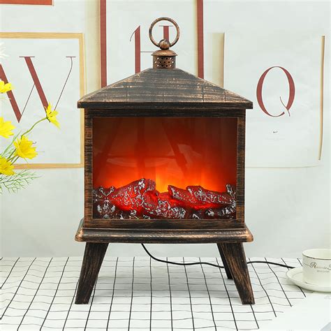 Fireplace Lanterns Decorative Flameless Portable Led Lantern Battery