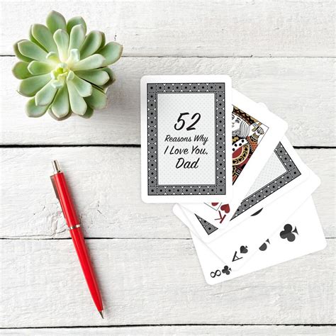 Personalized Cards For Dad 52 Reasons Why I Love You Deck Of Etsy