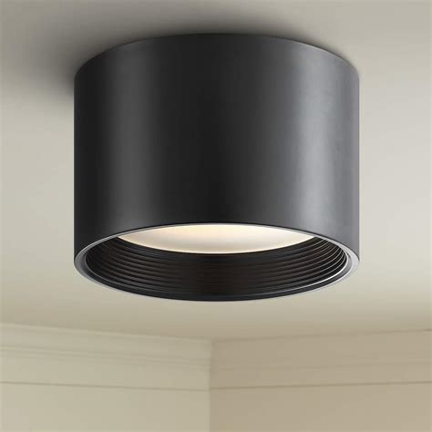 Reel 8 Wide Black Led Cylinder Ceiling Light 73d65 Lamps Plus