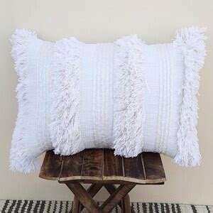 Woven Lumber Pillow X Inches Tufted Textured Cotton Etsy