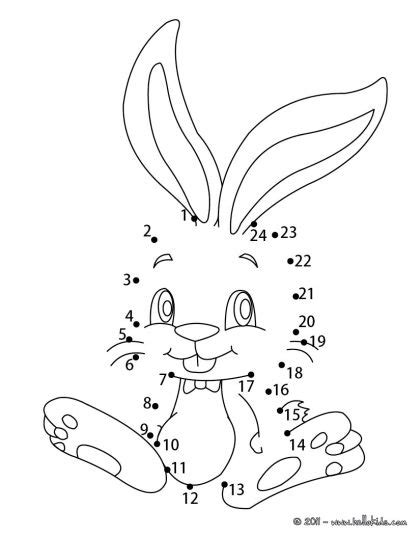 Easter Bunny Dot To Dot Part 1