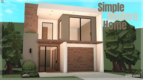 Simple Modern Home Bloxburg Speedbuild Grxceea Youtube