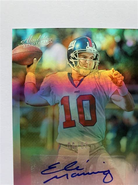 Panini Absolute Football Iconic Ink D Eli Manning Autograph