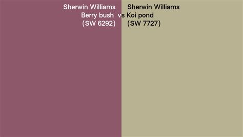 Sherwin Williams Berry Bush Vs Koi Pond Side By Side Comparison