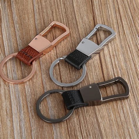 Waist Hanging Keychain Key Ring Genuine Leather Car Key Chain Key