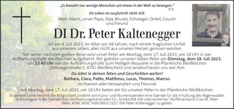 Traueranzeigen Trauer Kleinezeitung At