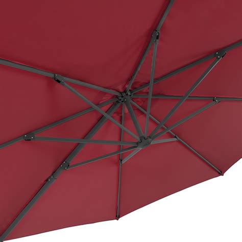 CorLiving 11 5ft UV Resistant Deluxe Offset Wine Red Fabric Patio