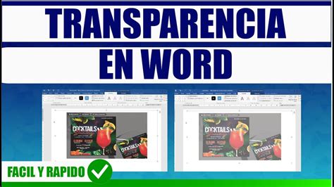 Como Hacer El Fondo De Una Imagen Transparente En Word Tutorial