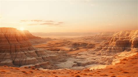 Premium Photo A Photo Of A Badlands Terrain With Deep Canyons Dry