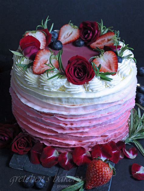 Strawberry Ruffle Cake Gretchens Vegan Bakery Blood Work Basics