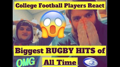 College Football Players REACT To BIGGEST RUGBY HITS Of All Time YouTube