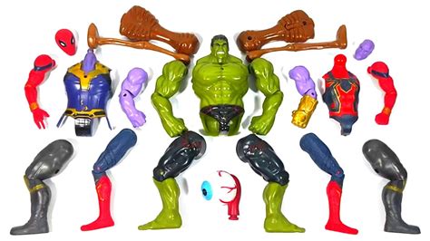 Merakit Mainan Hulk Smash Vs Thanos Vs Siren Head Dan Red Spider Man