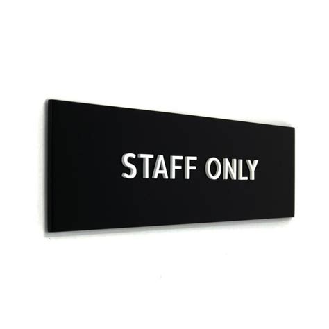 Jual Stationery Sign Papan Tulisan Staff Only Acrylic Shopee Indonesia