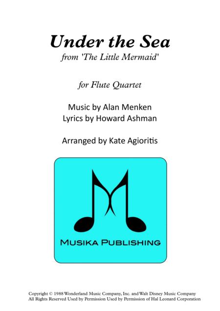 Under The Sea Arr Kate Agioritis By Alan Menken Sheet Music For