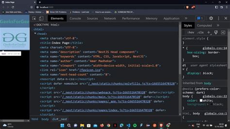 Nextjs Nexthead Geeksforgeeks