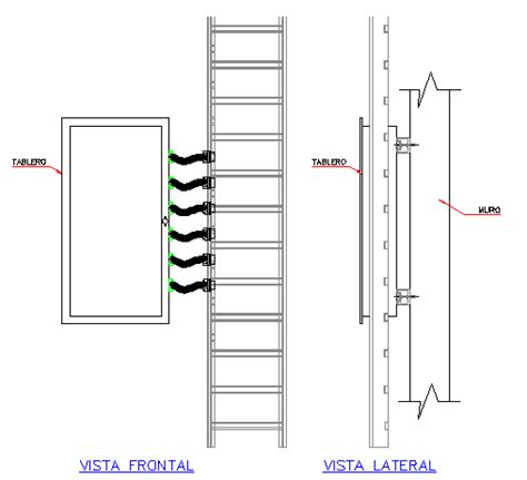 Detail connection board with cable tray design dwg file - Cadbull