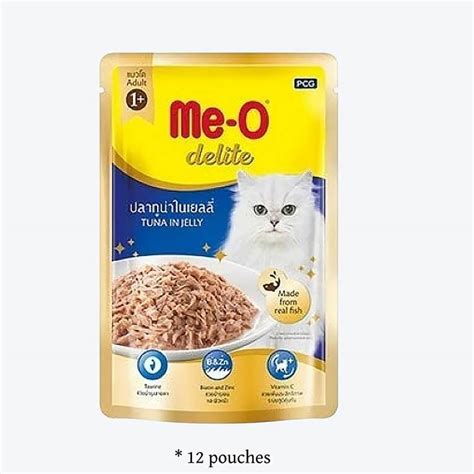 Meo Delite Tuna In Jelly Kitten Adult 70g 12 Wet Cat Food Pouches