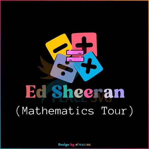 Ed Sheeran Mathematics World Tour Svg Digital Cricut File Peacesvg