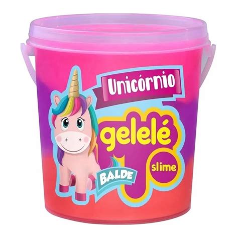 Slime Gelele Balde Unicornio Cores G Shopee Brasil