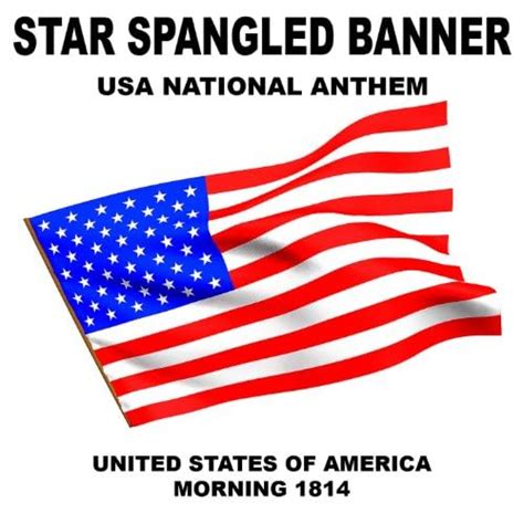 Star Spangled Banner USA National Anthem United States Of America Di