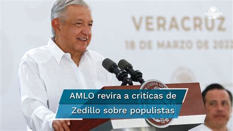 “cometen Fechorías Y Abandonan El País” Amlo Revira A Criticas De Zedillo A Gobiernos