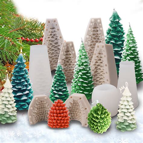 3D Christmas Tree Candle Silicone Mold Pine Cone Scented Etsy UK