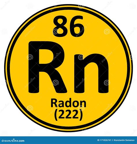 Periodic Table Element Radon Icon Stock Illustration Illustration Of