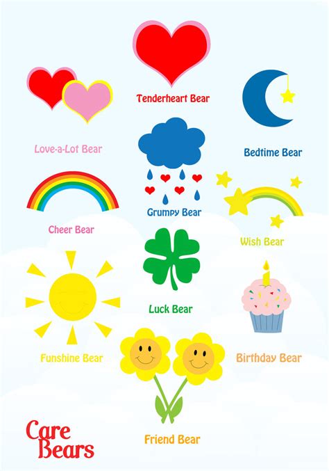 Care Bear Printable Belly Badges