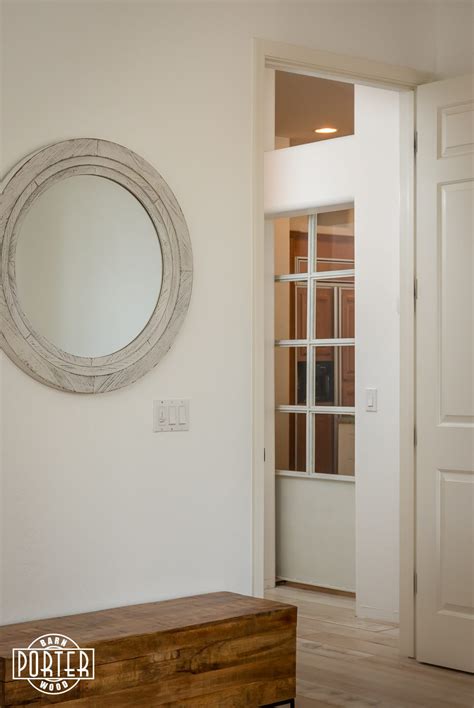 White & Glass Sliding Door | Porter Barn Wood