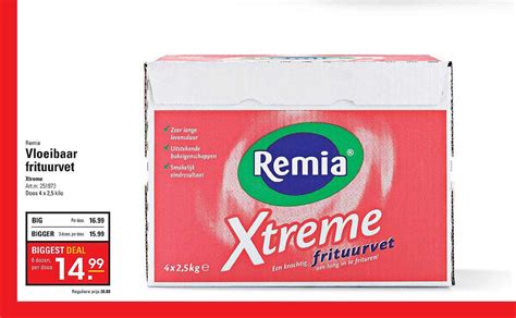 Remia Vloeibaar Frituurvet Xtreme Aanbieding Bij Sligro Folders Nl