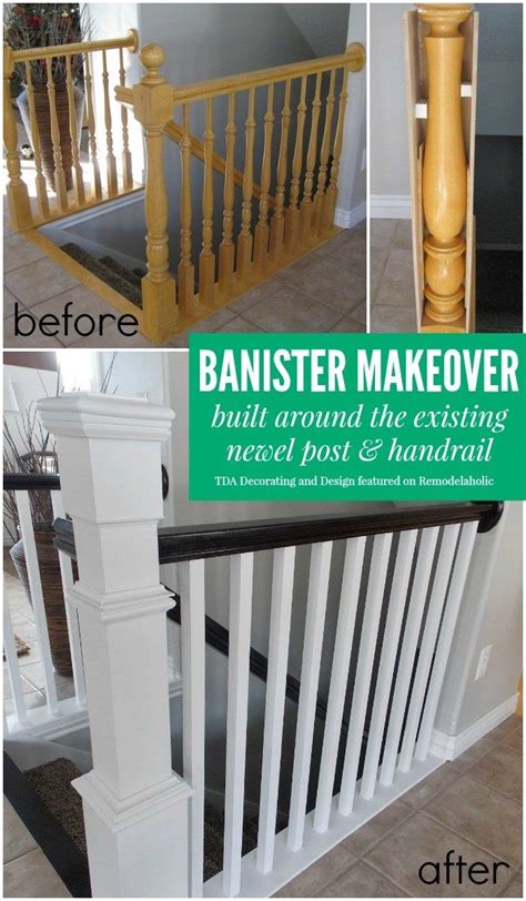 Stair Banister Renovation Using Existing Newel Post And Handrail Diy