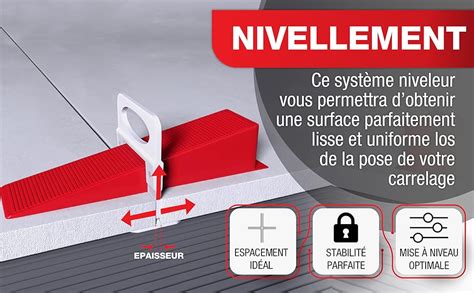 Nexopro Kit De Nivellement Pour Carrelage Croisillons Mm